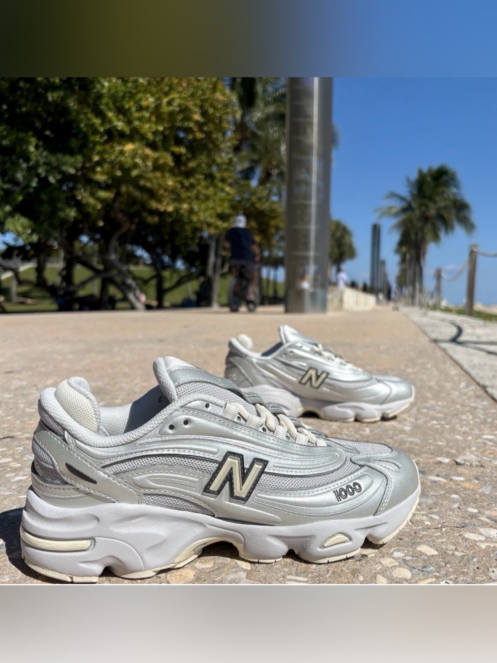 New Balance 1000 💅 NB Light Silver White M1000FLV U028858 Sz 9 NEW